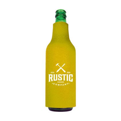 Custom American Made Bottle Cooler - Yellow Custom American Made Bottle Cooler - Yellow