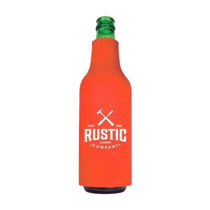 Custom American Made Bottle Cooler - Orange Custom American Made Bottle Cooler - Orange