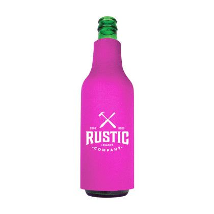 Custom American Made Bottle Cooler - Neon Pink Custom American Made Bottle Cooler - Neon Pink