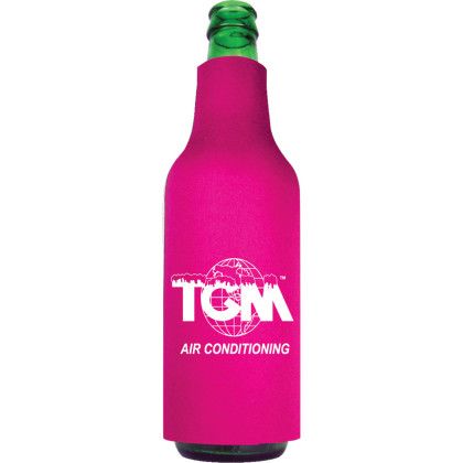 Custom American Made Bottle Cooler - Magenta Custom American Made Bottle Cooler - Magenta