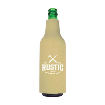 Custom American Made Bottle Cooler - Khaki Custom American Made Bottle Cooler - Khaki