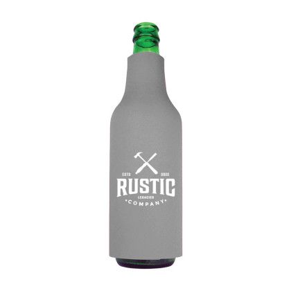 Custom American Made Bottle Cooler - Grey Custom American Made Bottle Cooler - Grey