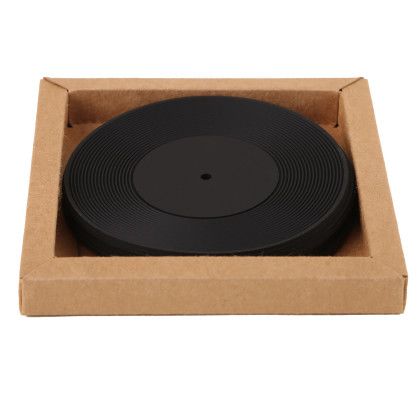 Custom 4 Piece Record Coaster Set In Box - Packaging View Custom 4 Piece Record Coaster Set In Box - Packaging View