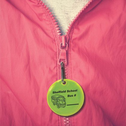 Custom Round Reflective Zipper Pull