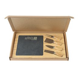 Custom Slate Cheese Board Gift Box Set Custom Slate Cheese Board Gift Box Set