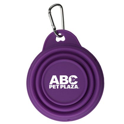 Imprinted Pet 4" Collapsi-Bowl - Purple