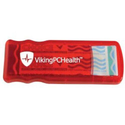 Translucent Red Imprinted Bandage Dispenser-Primary Care