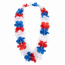 Custom 38" Patriotic Flower Lei - Blank