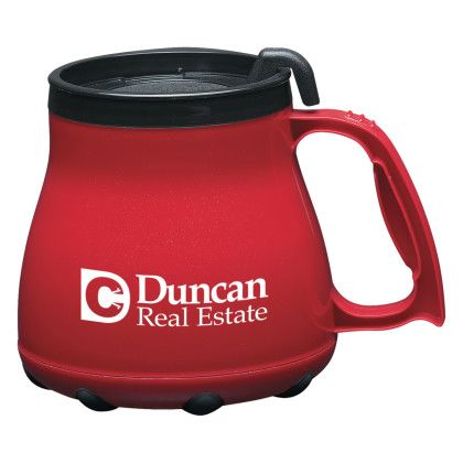 Custom 16 oz. Low Rider Desk Mug - Red