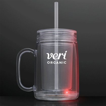 Custom LED Mason Jar Travel Cup Custom LED Mason Jar Travel Cup