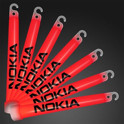 Custom 6 inch Red Glow Sticks Custom 6 inch Red Glow Sticks