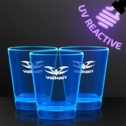 Custom 1.5 oz. UV Reactive Orange Glow Shot Glasses - In UV Reactive Custom 1.5 oz. UV Reactive Orange Glow Shot Glasses - In UV Reactive