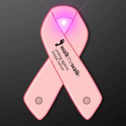 Custom Light Up Pink Ribbons Pins For Breast Cancer Awareness Custom Light Up Pink Ribbons Pins For Breast Cancer Awareness