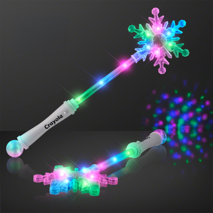 Custom Deluxe Winter Snowflake LED Party Wands Custom Deluxe Winter Snowflake LED Party Wands