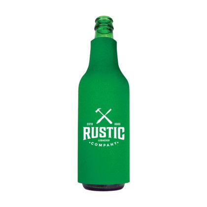 Custom American Made Bottle Cooler - Kelly Green Custom American Made Bottle Cooler - Kelly Green