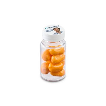 Custom 1.3 oz Jar of Bala Chewy Candy - Orange Custom 1.3 oz Jar of Bala Chewy Candy - Orange