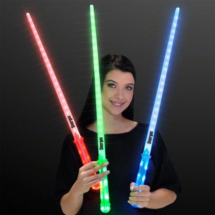 Custom Flashing Assorted Play Light Up Sabers with 30 LEDs - Lifestyle View 
