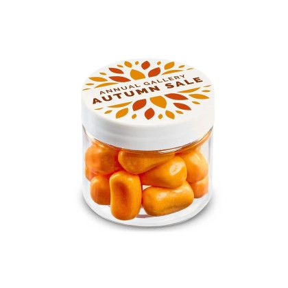 Custom 2 oz Jar of Bala Chewy Candy - Orange Custom 2 oz Jar of Bala Chewy Candy - Orange