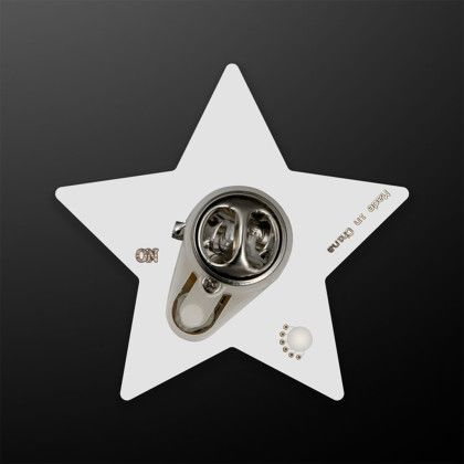 Custom Turbo Star Flashing Pins - Back View Custom Turbo Star Flashing Pins - Back View