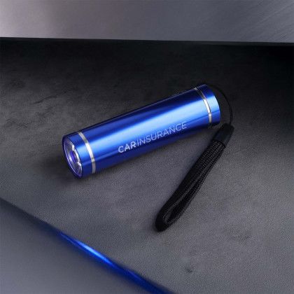 Custom reGen COB Recycled Aluminum Flashlight - Royal Blue Front View Custom reGen COB Recycled Aluminum Flashlight - Royal Blue Front View