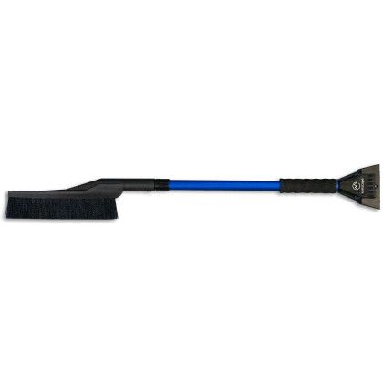 Custom Icicle Extendable Ice Scraper/Snow Brush - Royal Blue Side View 