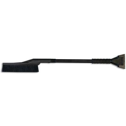 Custom Icicle Extendable Ice Scraper/Snow Brush - Black Side View 