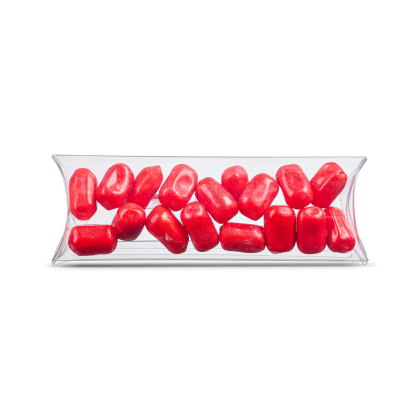 Custom 5" Pillow Box of Bala Chewy Candy - Red Custom 5" Pillow Box of Bala Chewy Candy - Red