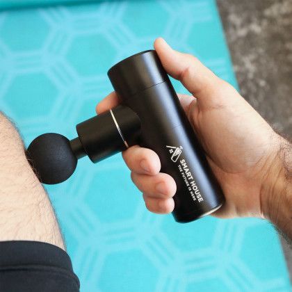 Custom Kneado Handheld Massage Gun - In Use Custom Kneado Handheld Massage Gun - In Use