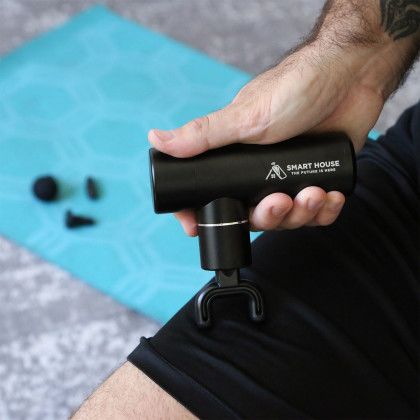 Custom Kneado Handheld Massage Gun - Lifestyle View Custom Kneado Handheld Massage Gun - Lifestyle View