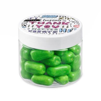 Custom 1.3 oz Jar of Bala Chewy Candy - Green Custom 1.3 oz Jar of Bala Chewy Candy - Green
