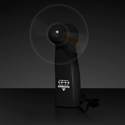Custom Pre-Programmed Black Mini Fans with White LEDs