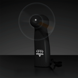 Custom Pre-Programmed Black Mini Fans with White LEDs