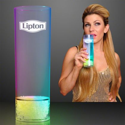 Custom Light Up Highball Glass - In use Custom Light Up Highball Glass - In use