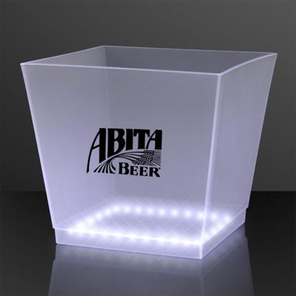 Custom White LED Bottle Service Ice Bucket Custom White LED Bottle Service Ice Bucket