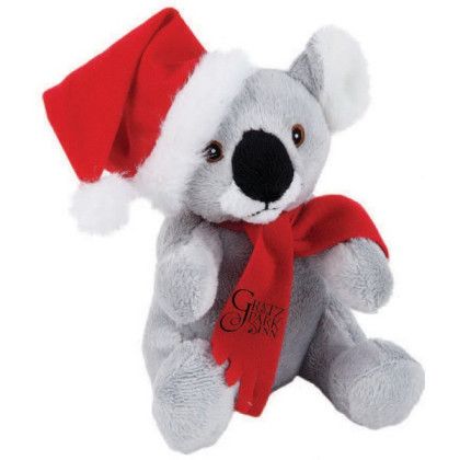 7" Christmas Stuffed Koala | Custom Christmas Stuffed Koala in Bulk