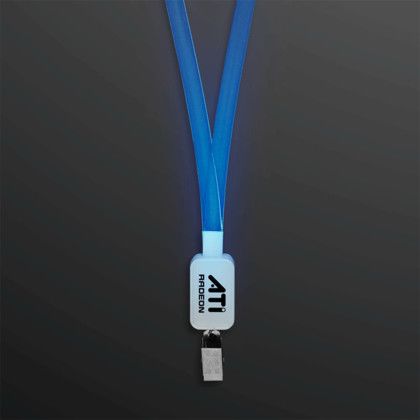 Custom Blue Supernova Light Lanyards, LED Badge Holders Custom Blue Supernova Light Lanyards, LED Badge Holders