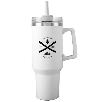 Custom Frosty 40 oz Tumbler - White Custom Frosty 40 oz Tumbler - White