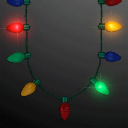 Custom 9 Lights Christmas Bulb Necklace Custom 9 Lights Christmas Bulb Necklace
