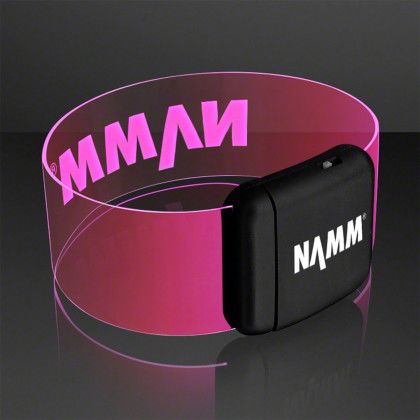 Custom Cosmic Pink LED Magnetic Clasp Bracelets Custom Cosmic Pink LED Magnetic Clasp Bracelets