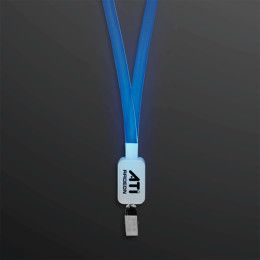 Custom Blue Supernova Light Lanyards, LED Badge Holders Custom Blue Supernova Light Lanyards, LED Badge Holders