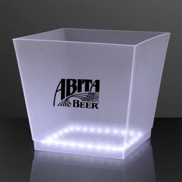 Custom White LED Bottle Service Ice Bucket