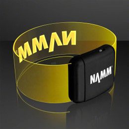 Custom Cosmic Yellow LED Magnetic Clasp Bracelets