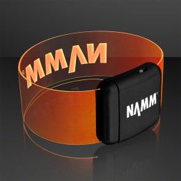 Custom Cosmic Orange LED Magnetic Clasp Bracelets