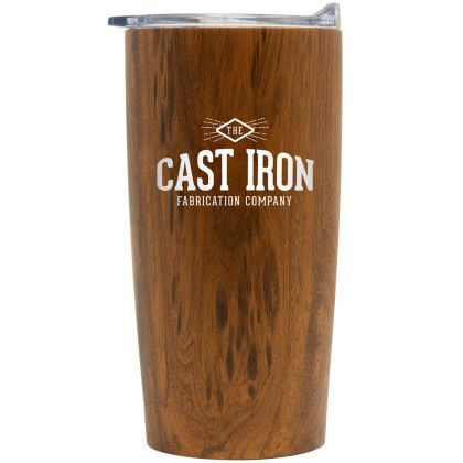 Custom 20 oz. Stainless Steel Vacuum Traveler Wood Custom 20 oz. Stainless Steel Vacuum Traveler Wood