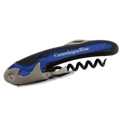Custom Bordeaux Wine Opener - Translucent Blue Custom Bordeaux Wine Opener - Translucent Blue