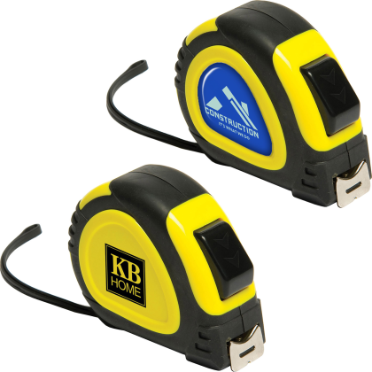 Custom 25' Foot Locking Tape Measure - Yellow Custom 25' Foot Locking Tape Measure - Yellow