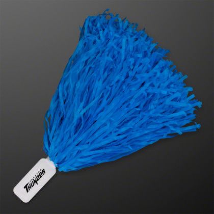 Custom Economy Blue Pom Poms (Non-Light Up)