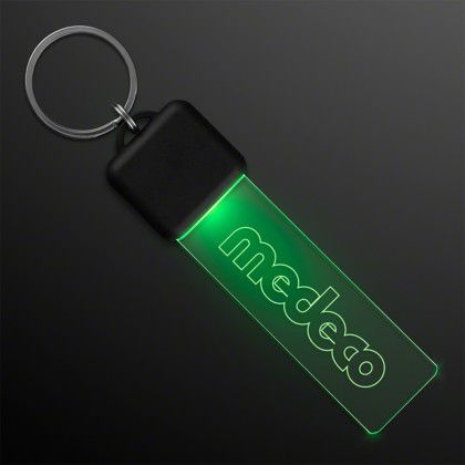 Custom Laser Engraved - Jade Green LED Keychain Light Custom Laser Engraved - Jade Green LED Keychain Light