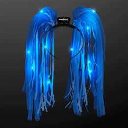 Custom Light Up Hair Noodle Headbands - Bright Blue Custom Light Up Hair Noodle Headbands - Bright Blue