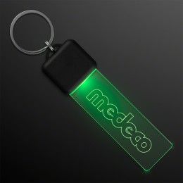 Custom Laser Engraved - Jade Green LED Keychain Light Custom Laser Engraved - Jade Green LED Keychain Light